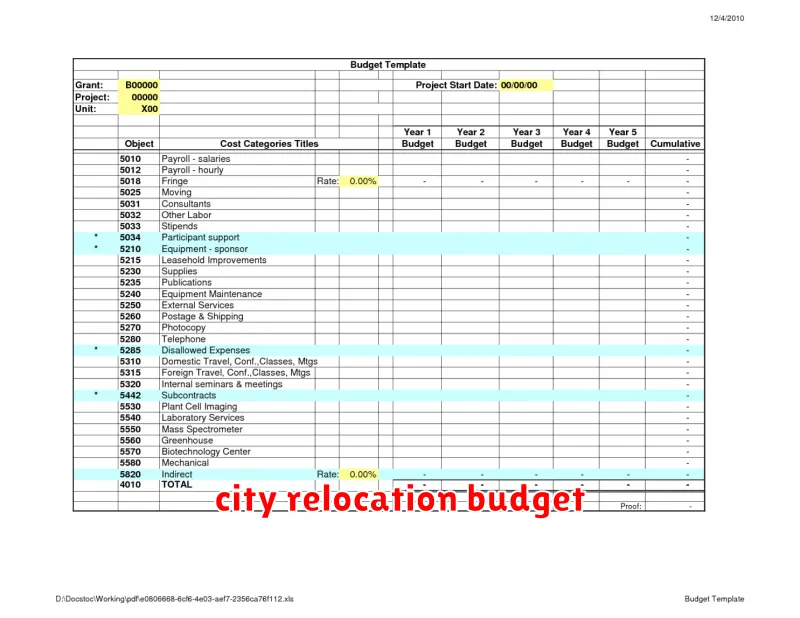 city relocation budget