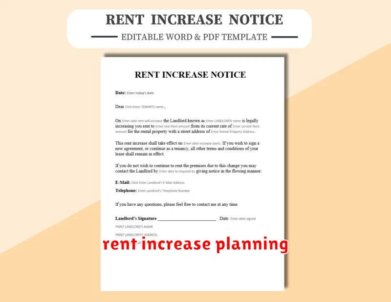 rent increase planning