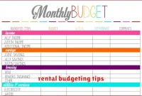 rental budgeting tips