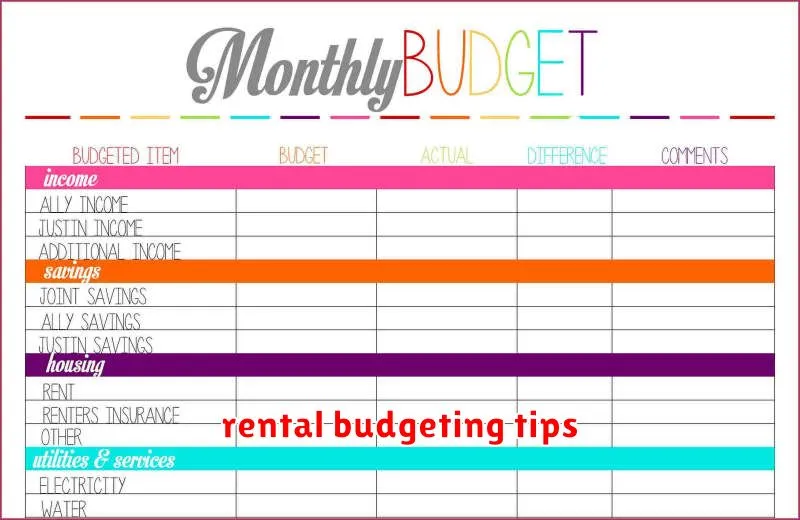 rental budgeting tips